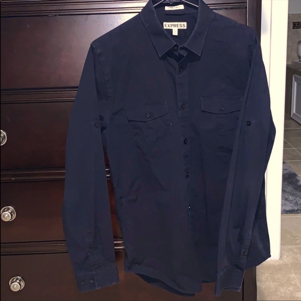 Men’s Express Black Button Down (L)